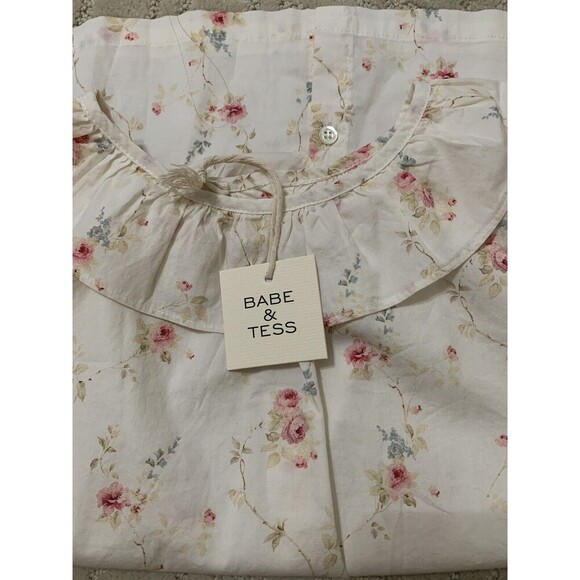Babe And Tess Girl’s White Floral Top Size 10 Made In Italy Shabby Chic - Picture 4 of 5